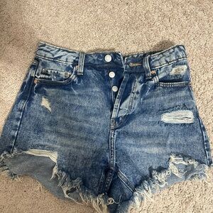 Wild Fable Blue Distressed Jean Shorts